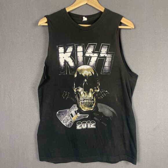 VTG KISS Shirt M The Tour Concert Band Tee 2012 Metal Rock Motley Crue